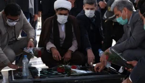 آیین غبار روبی مزار شهدا به مناسبت دهه فجر در شهرستان زهک